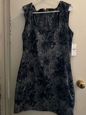 GUESS Women's Eden Denim Jacquard Mini Dress
